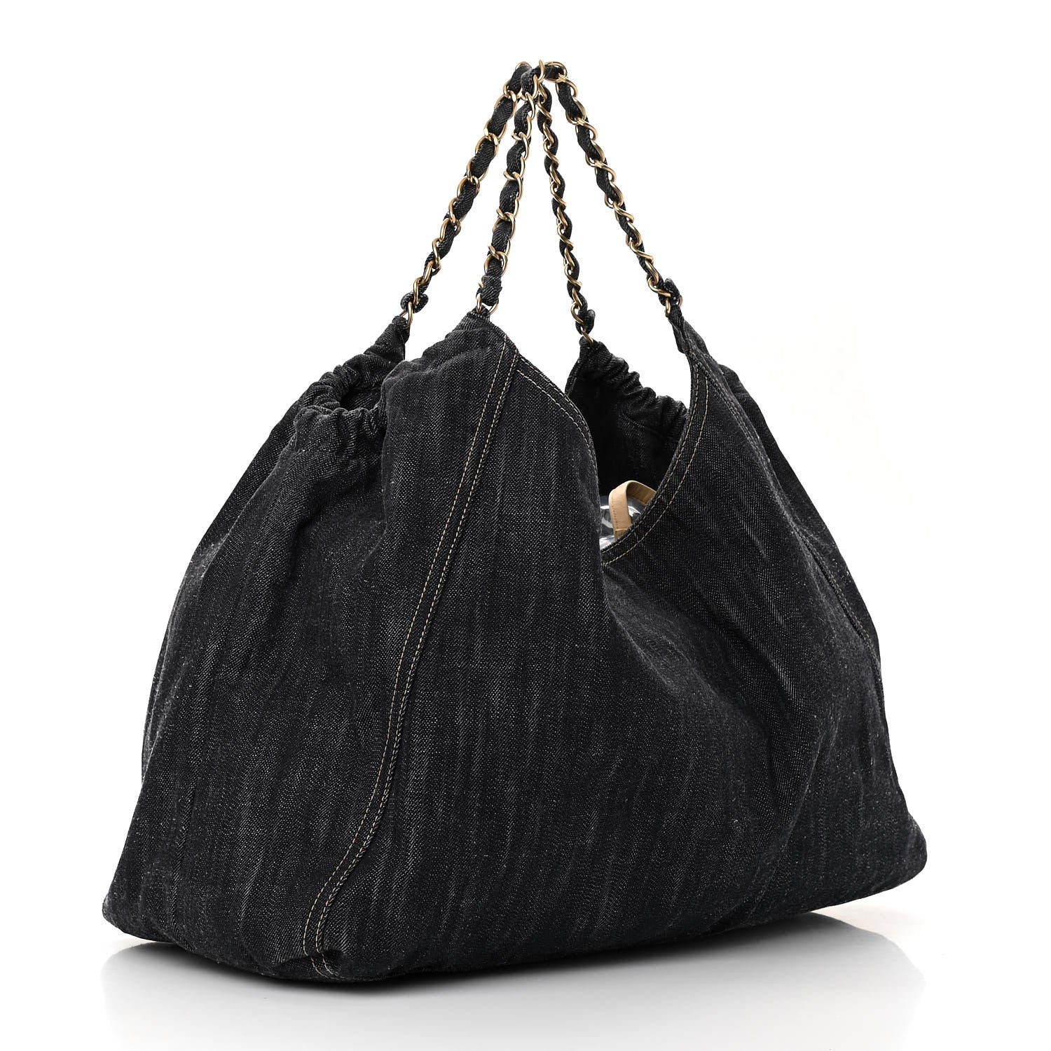 Chanel Denim XL Coco Cabas Tote Dark Blue 4 of 11