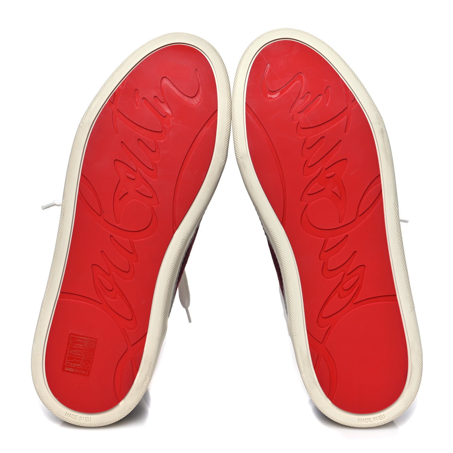 Christian Louboutin Calfskin Mesh Patent Glitter Veau Velours Aurelien Flat Sneakers 42 Version Multi 6 of 10