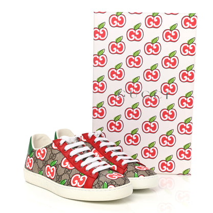 Gucci GG Supreme Monogram Apple Womens Ace Sneakers 35.5 Red 10 of 10