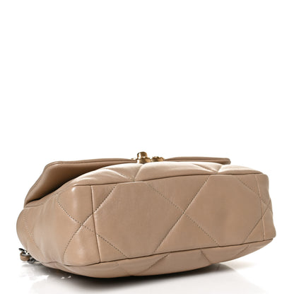 Chanel Lambskin Quilted Medium Chanel 19 Flap Dark Beige 4 of 12