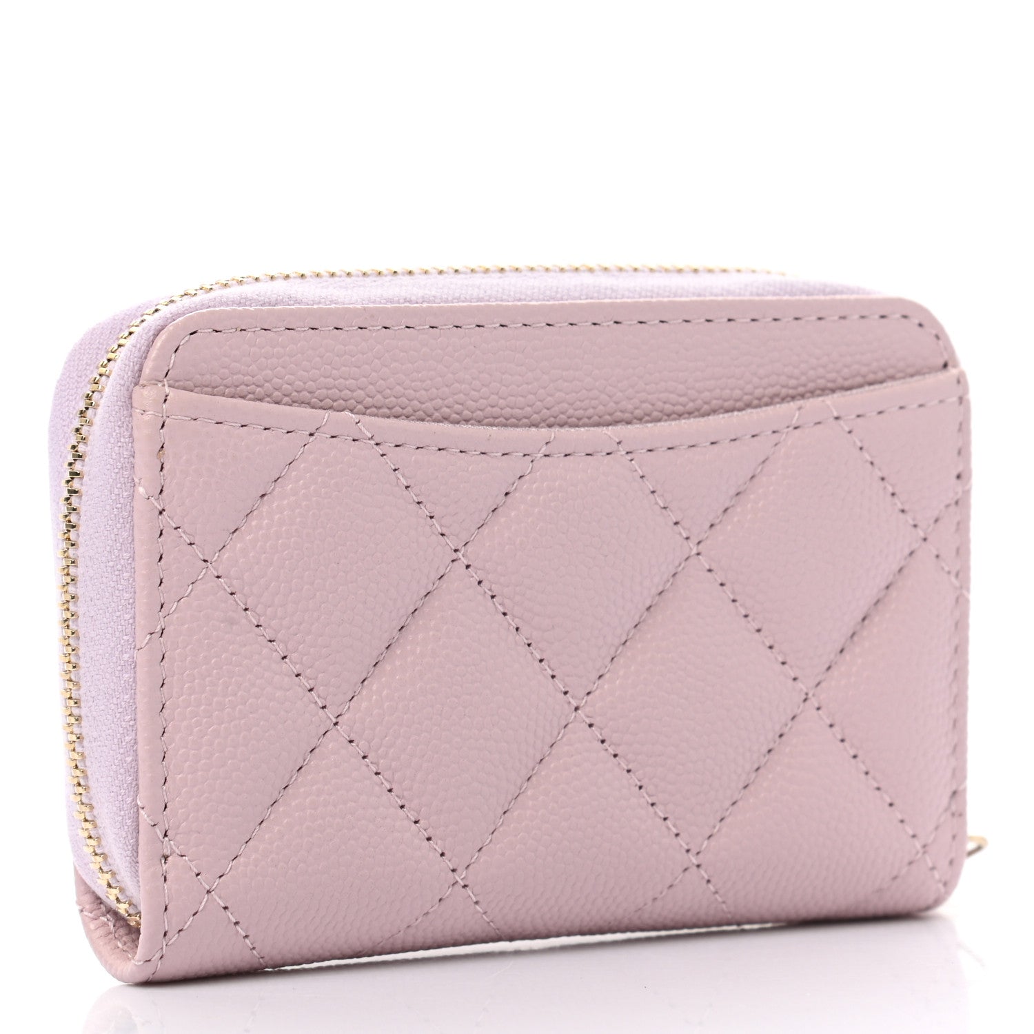 Chanel Caviar Quilted Zip Coin Purse Light Pink 3 of 7