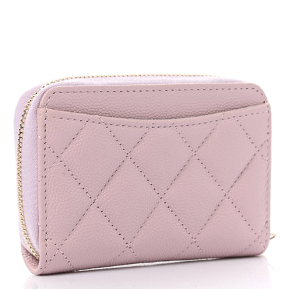 Chanel Caviar Quilted Zip Coin Purse Light Pink 3 of 7
