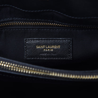 Saint Laurent Canvas Bandana Medium Loulou Chain Satchel Red 8 of 11