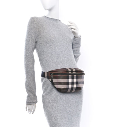 Burberry E-canvas Check Cason Bum Bag Dark Birch Brown 2 of 10