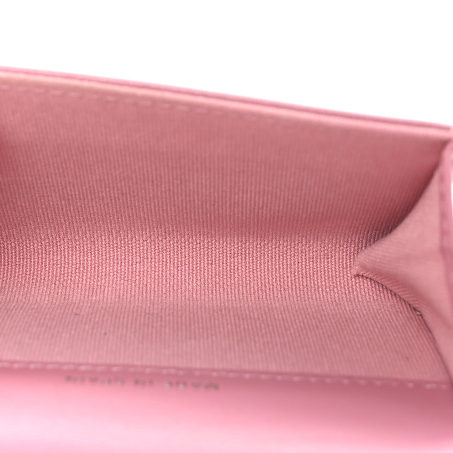 Lambskin Quilted Flap Crystal Star Card Holder Wallet Pink