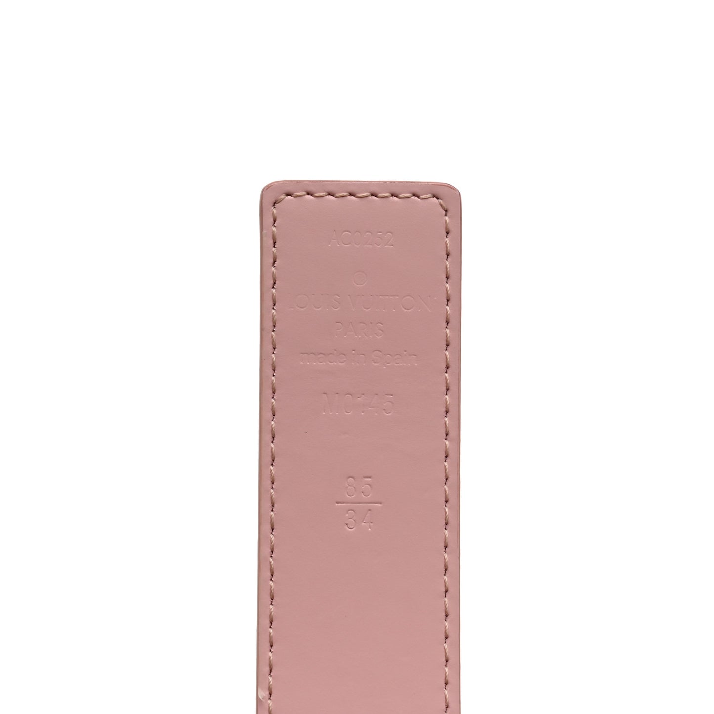 Damier Azur LV Initiales 32mm Belt 85 34 Rose Ballerine