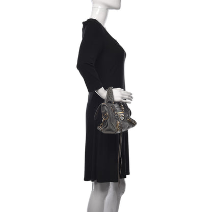 Balenciaga Chevre Gold Metallic Edge Hardware Mini City Gris Acier 2 of 11