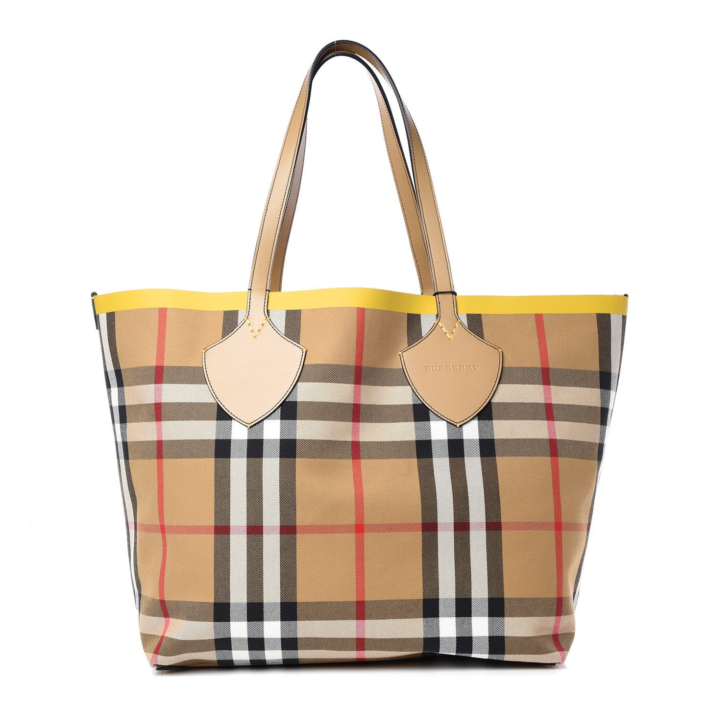 Vintage Check Large The Giant Reversible Tote Antique Yellow