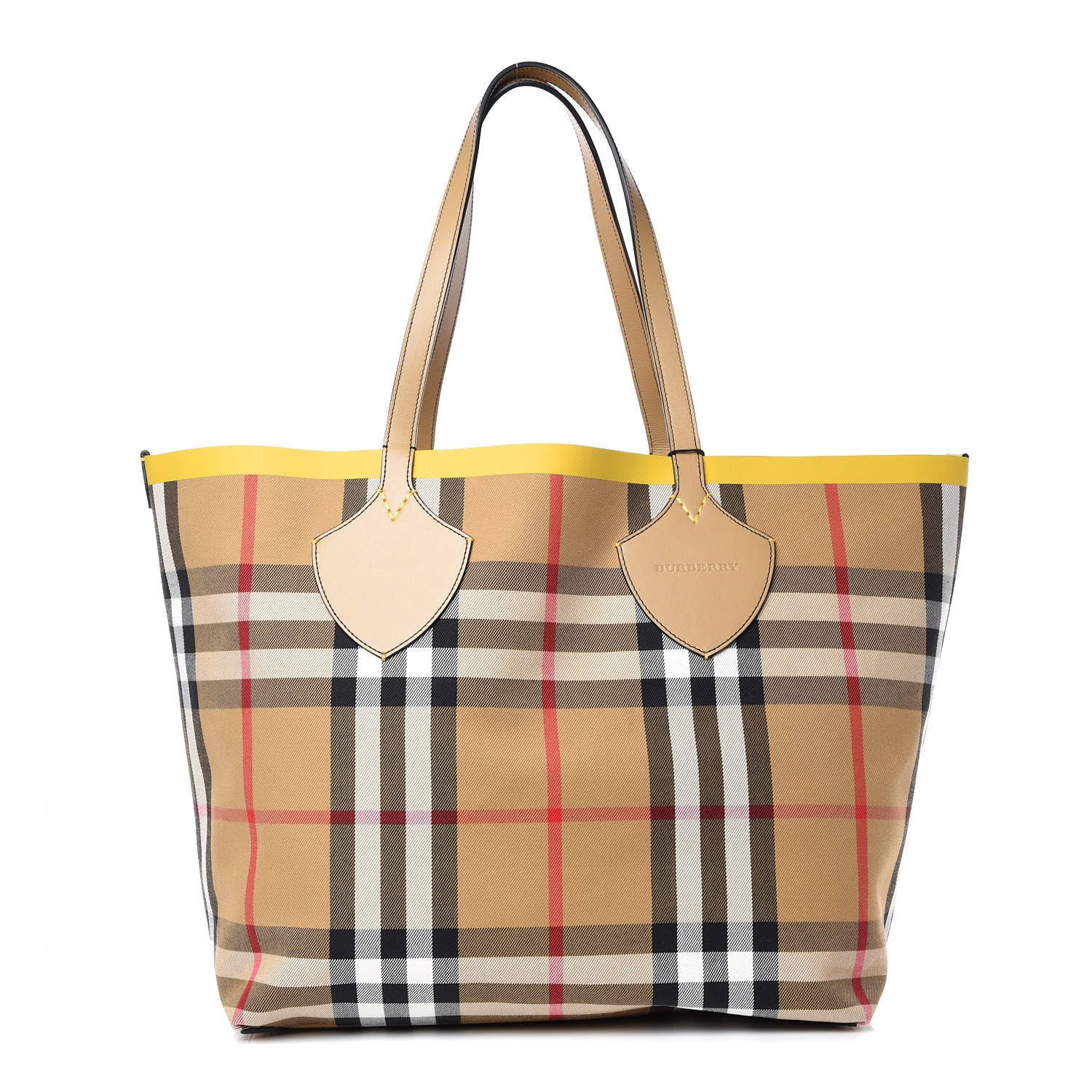 Burberry Vintage Check Large The Giant Reversible Tote Antique Yellow 1 of 9