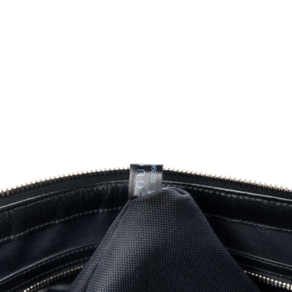 Gucci GG Supreme Monogram Azalea Calfskin Retro Interlocking G Wristlet Messenger Bag Black 8 of 11