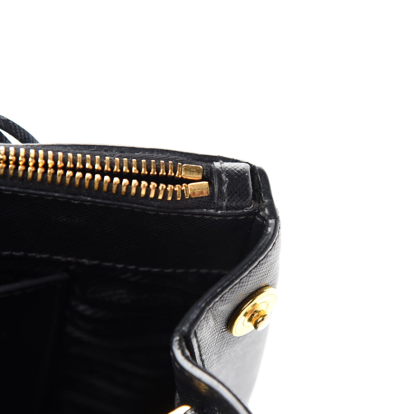 Saffiano Small Galleria Double Zip Tote Black