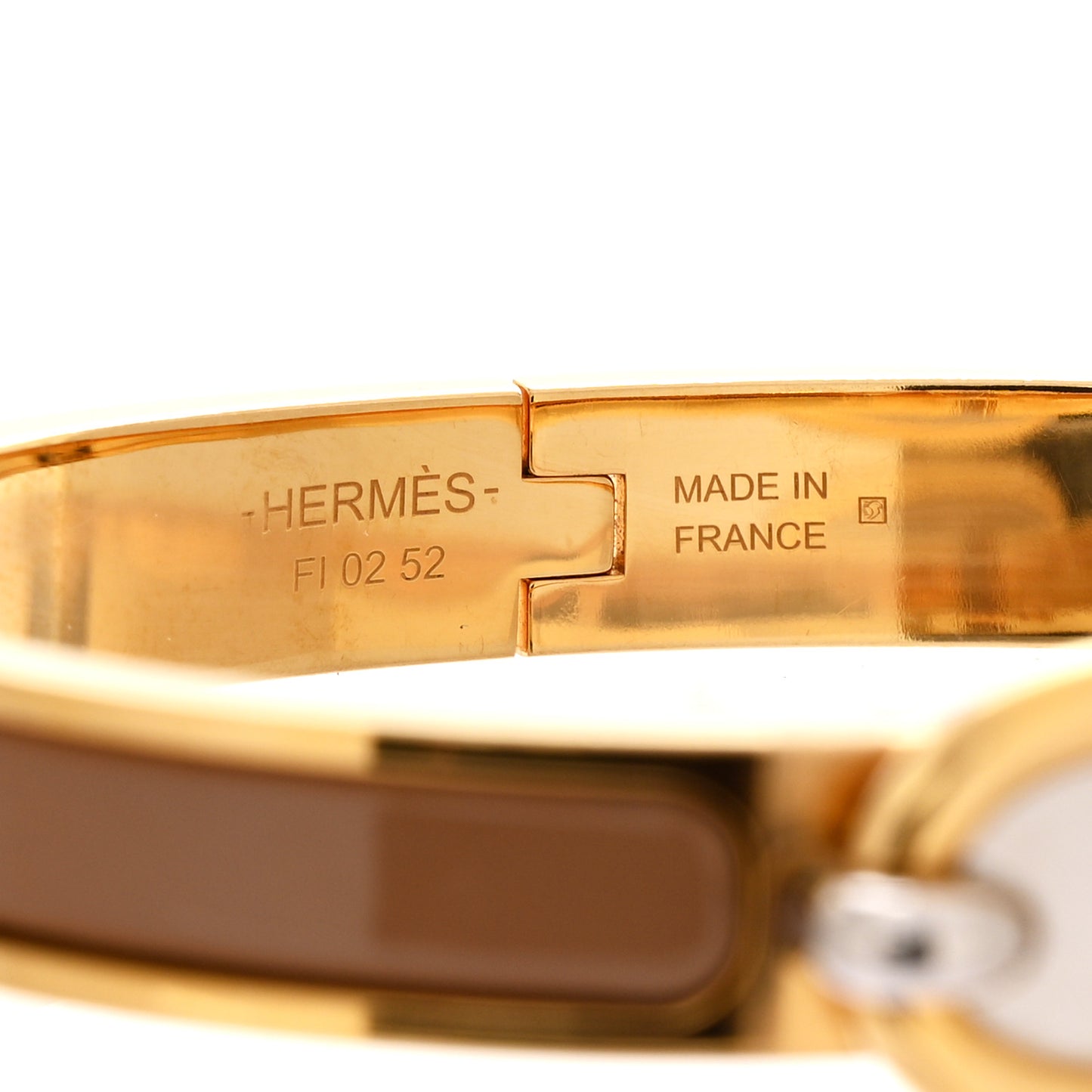 Enamel Mini Clic Chaine d'Ancre Bracelet PM Marron Glace