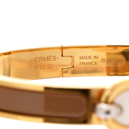 Hermes Enamel Mini Clic Chaine d'Ancre Bracelet PM Marron Glace 4 of 4