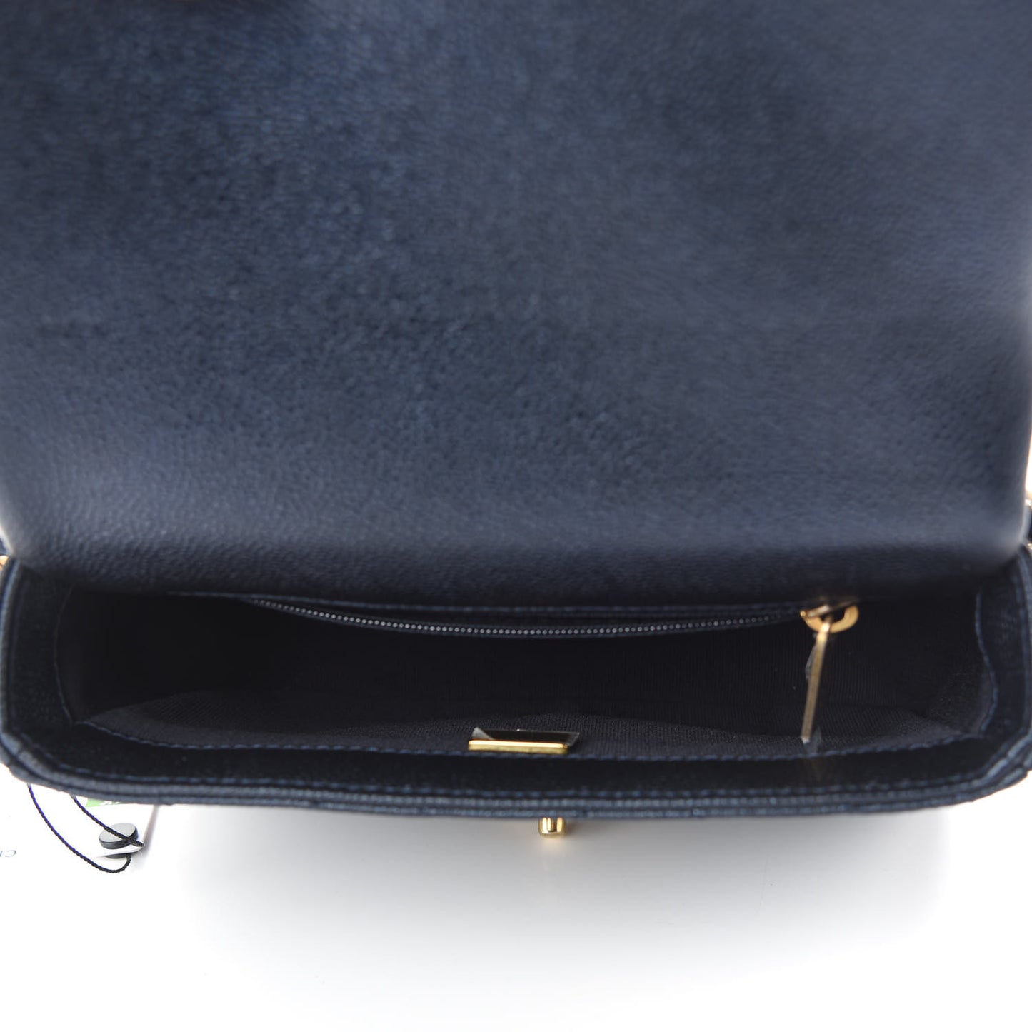 Iridescent Caviar Quilted Mini My Perfect Flap Black