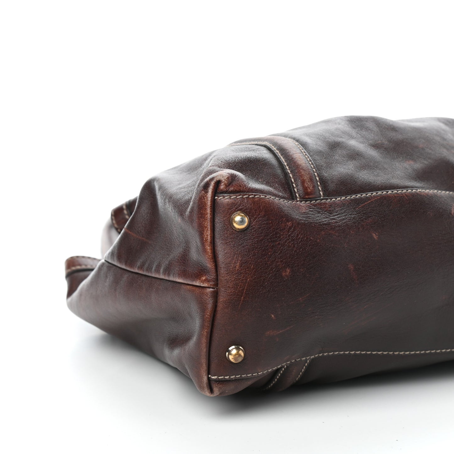 Calfskin Medium Britt Tote Dark Brown