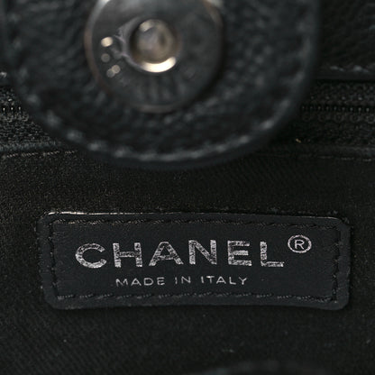 Chanel Caviar Quilted Petit Shopping Tote PST Black 6 of 10