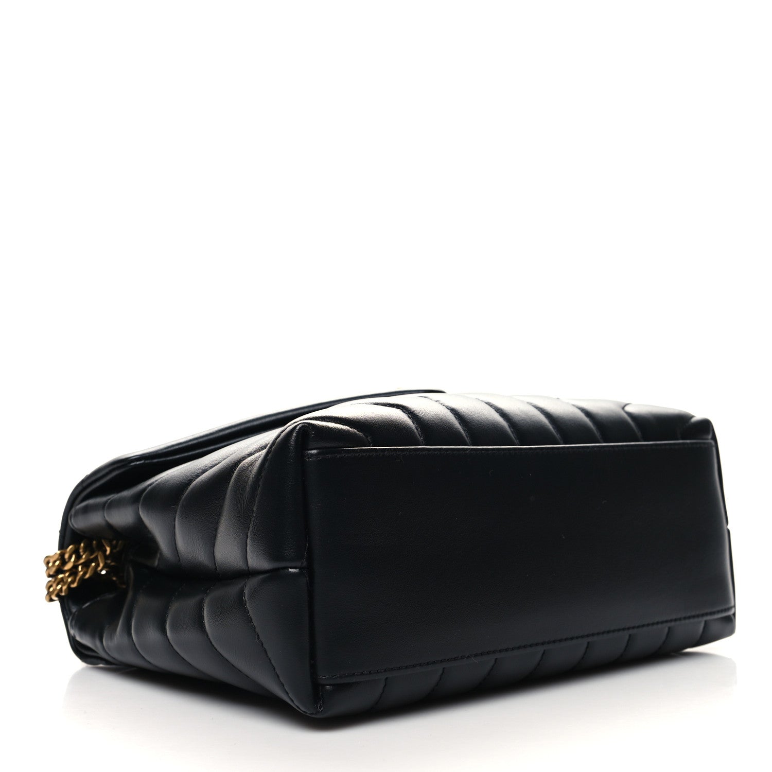Saint Laurent Calfskin Y Quilted Monogram Small Loulou Chain Satchel Black 4 of 11
