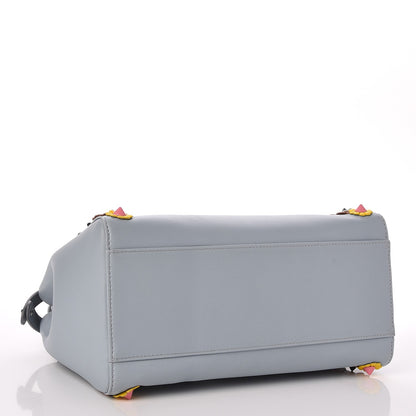 Fendi Nappa Flowerland Mini Peekaboo Iconic Satchel Light Blue 4 of 14