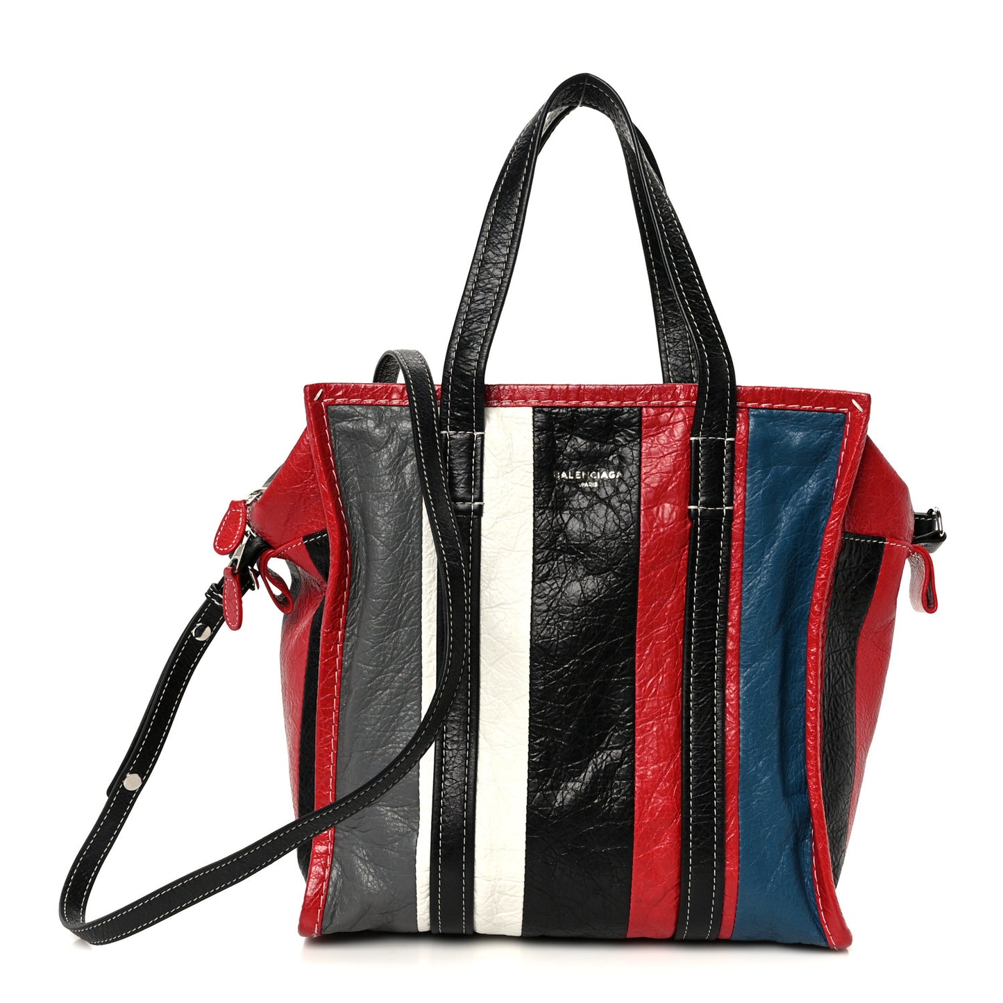 Agneau Arena Multicolore S Bazar Shopper Tote Grey White Black Red Blue