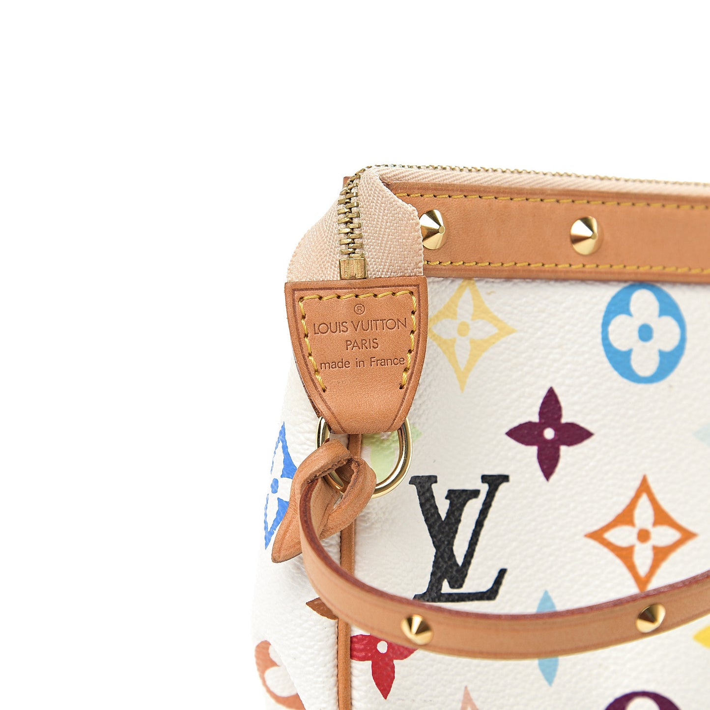 Monogram Multicolor Pochette Accessories White