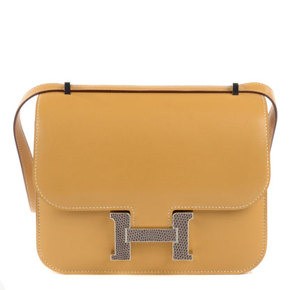 Hermes Tadelakt Lizard Constance 18 Paille Ficelle 1 of 10