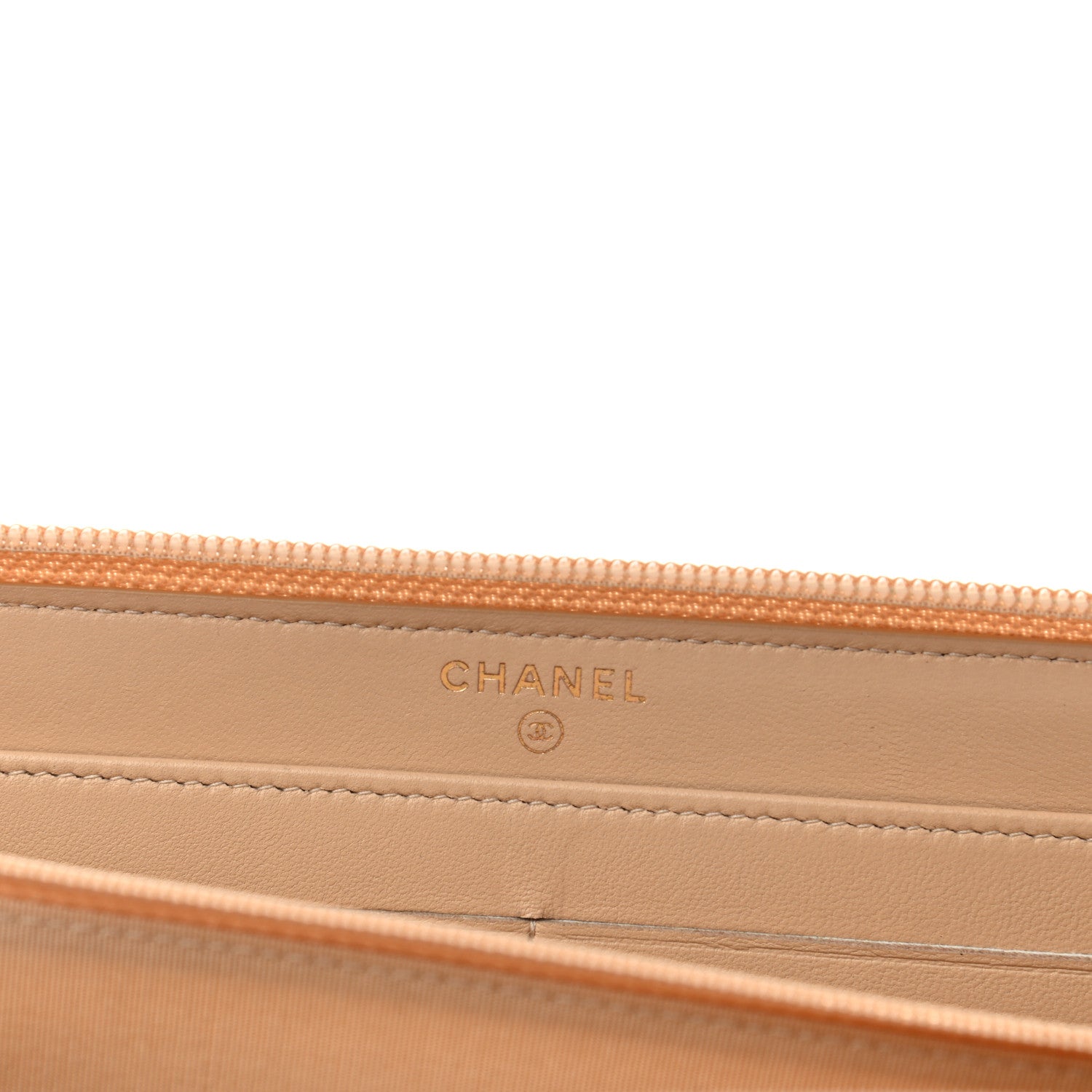 Chanel Lambskin Quilted Boy Zip Around Wallet Beige 6 of 11