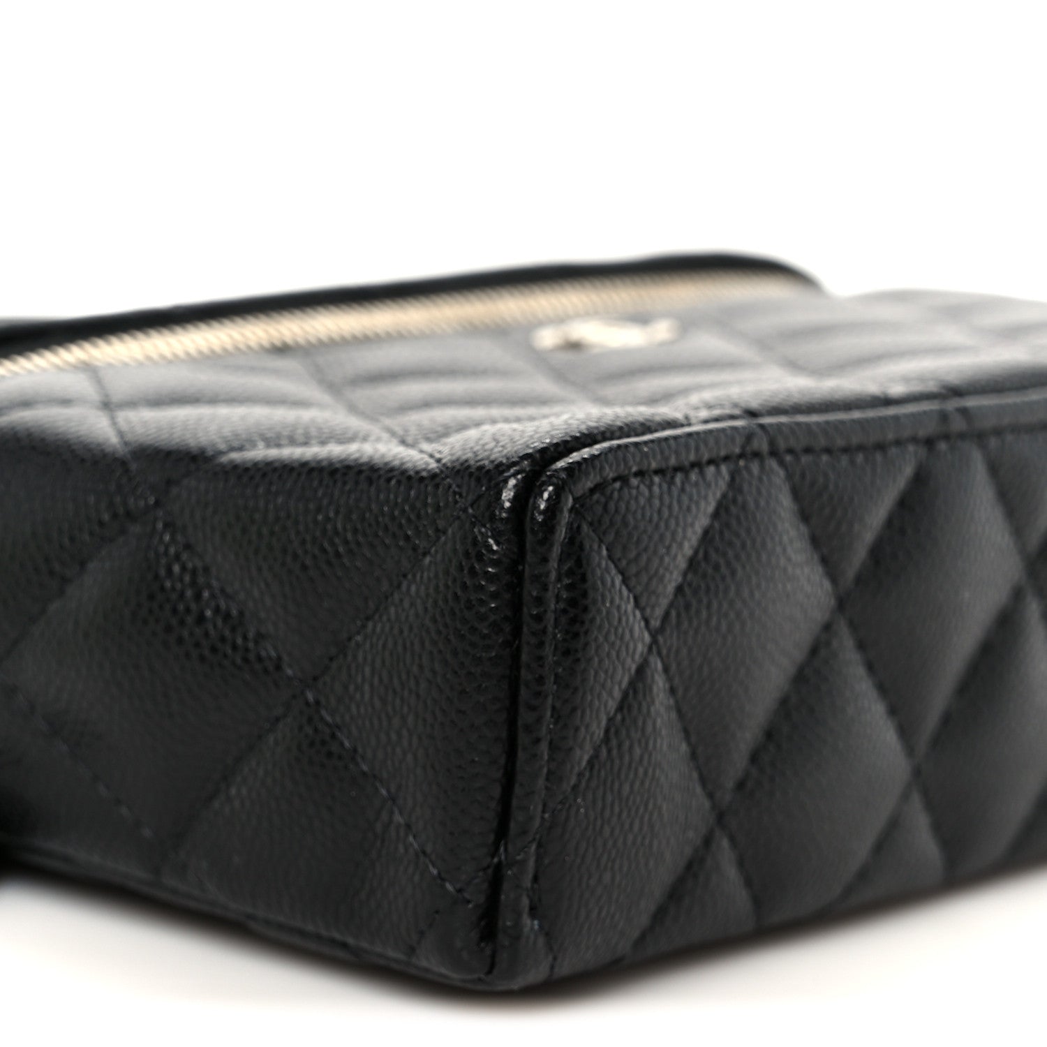 Chanel Caviar Quilted Top Handle Slim Vanity With Chain Black 9 of 11