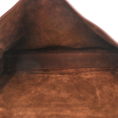 Saint Laurent Smooth Calfskin Suede Medium Reversible Monogram Kate Satchel Military Brown 5 of 10