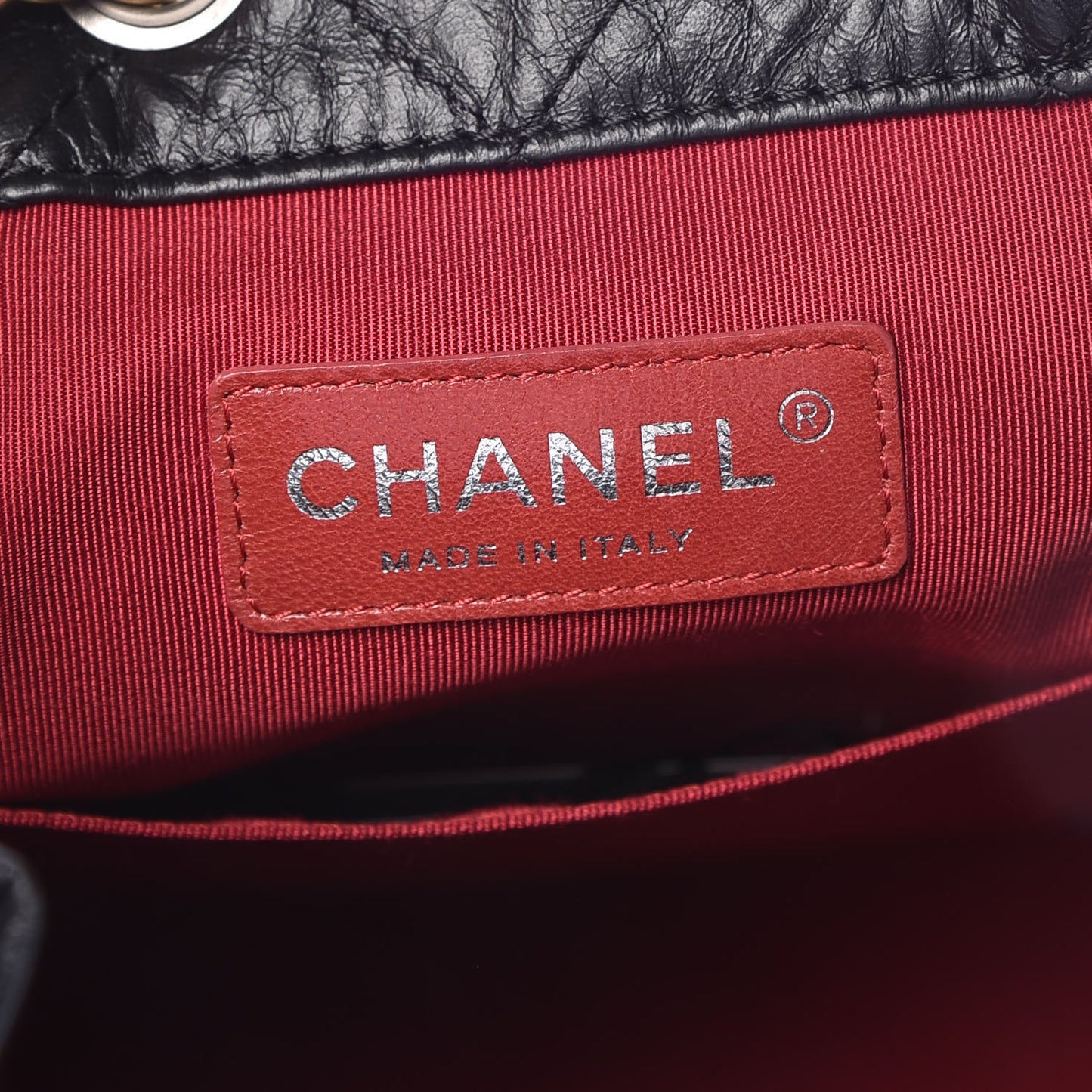 Aged Calfskin Quilted Small Gabrielle Backpack Black