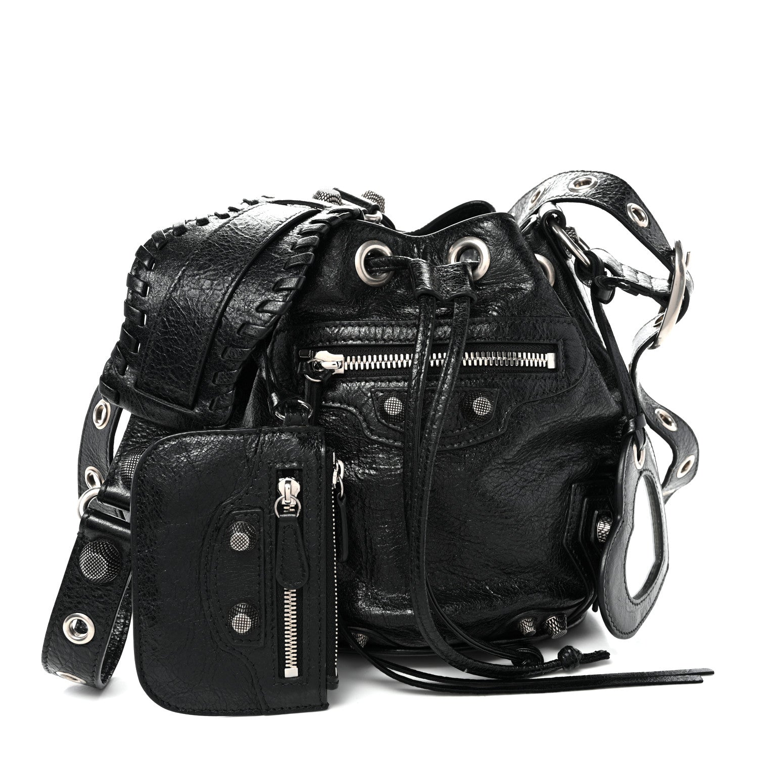 Balenciaga Agneau Arena Le Cagole Bucket Bag XS Black 1 of 9