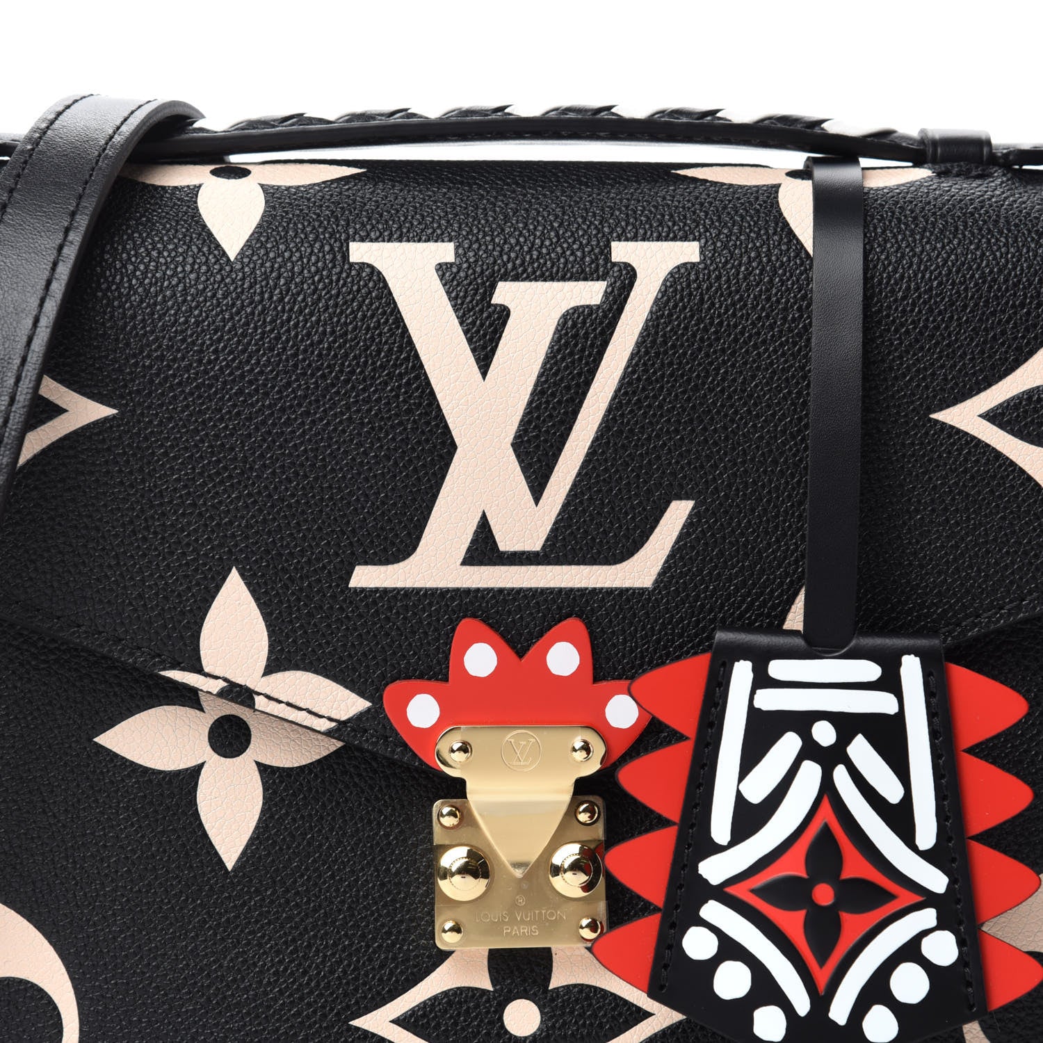 Louis Vuitton Empreinte Monogram Giant Crafty Pochette Metis Black Creme 9 of 10