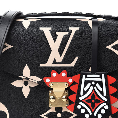 Louis Vuitton Empreinte Monogram Giant Crafty Pochette Metis Black Creme 9 of 10