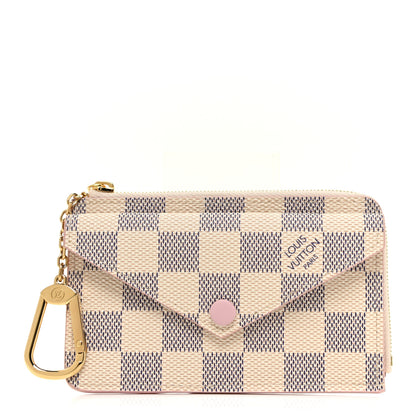 Louis Vuitton Damier Azur Recto Verso Card Holder Rose Ballerine 1 of 10