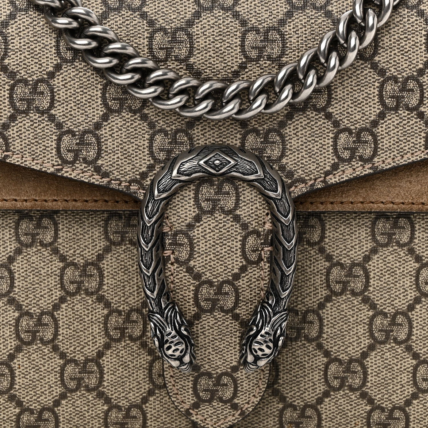 Gucci GG Supreme Monogram Mini Dionysus Shoulder Bag Taupe 8 of 10