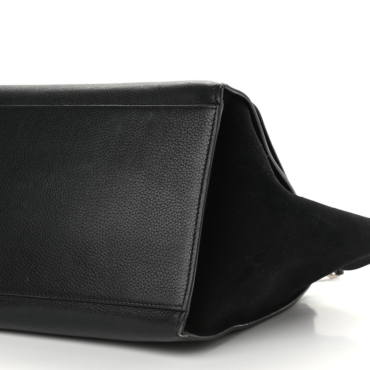 Celine Drummed Calfskin Suede Medium Trapeze Black 8 of 11