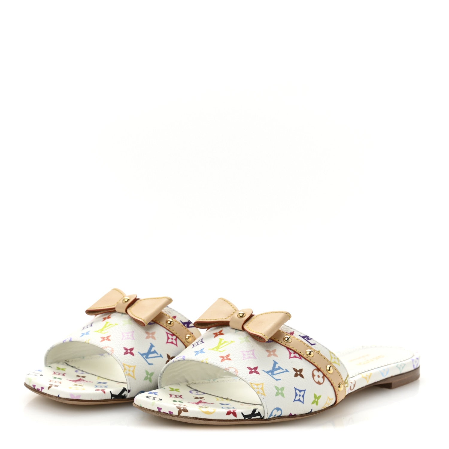 Louis Vuitton LV X TM Monogram Multicolor 6AM Flat Mule Sandals 38