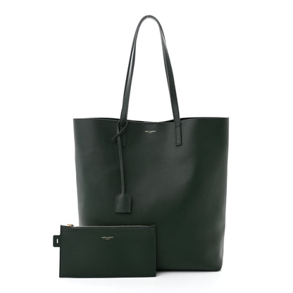 Saint Laurent Calfskin North-South Shopping Tote Green 3 of 12