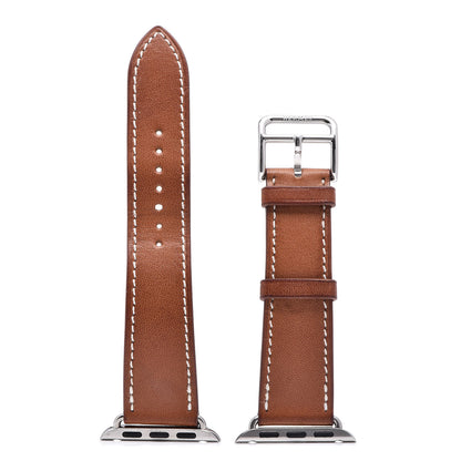 Hermes Barenia 38mm Apple Watch Single Tour Band Fauve 1 of 8