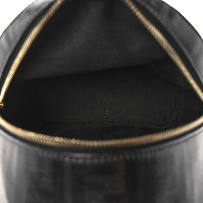 Fendi X FILA Glazed Fabric Vitello Century FF 1974 Mania Mini Backpack Black White 7 of 10