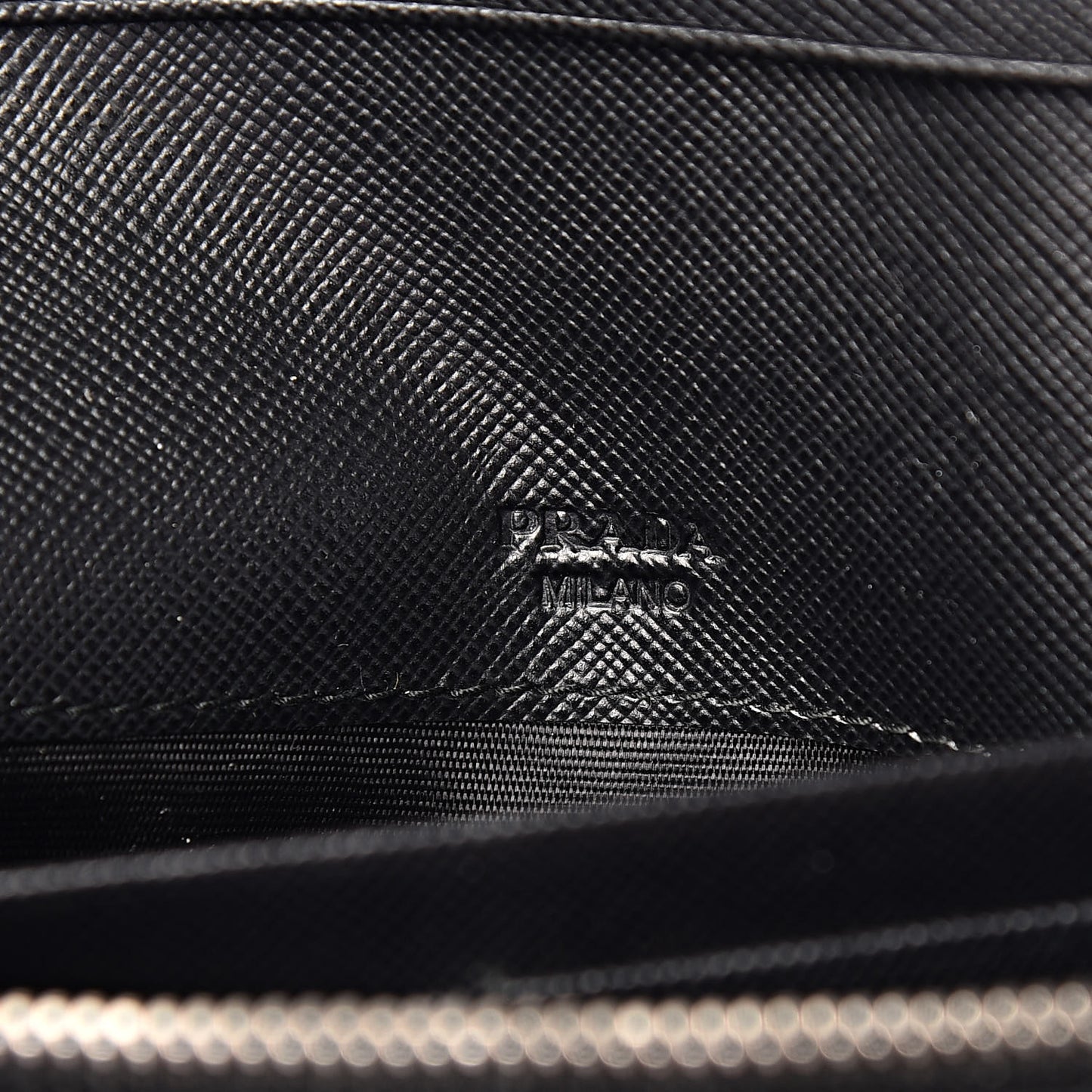 Saffiano Crystal Studded Flap Wallet Black