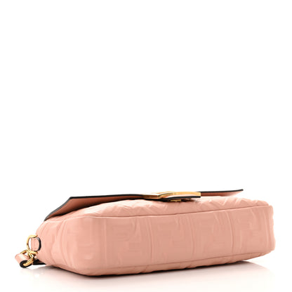 Fendi Nappa FF 1974 Embossed Baguette Rosa Bourbon 4 of 11