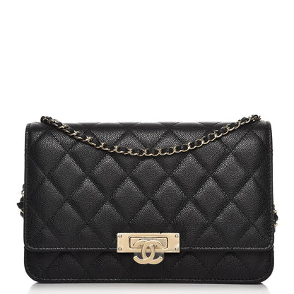 Chanel Caviar Quilted Golden Class Wallet On Chain WOC Black 1 of 9