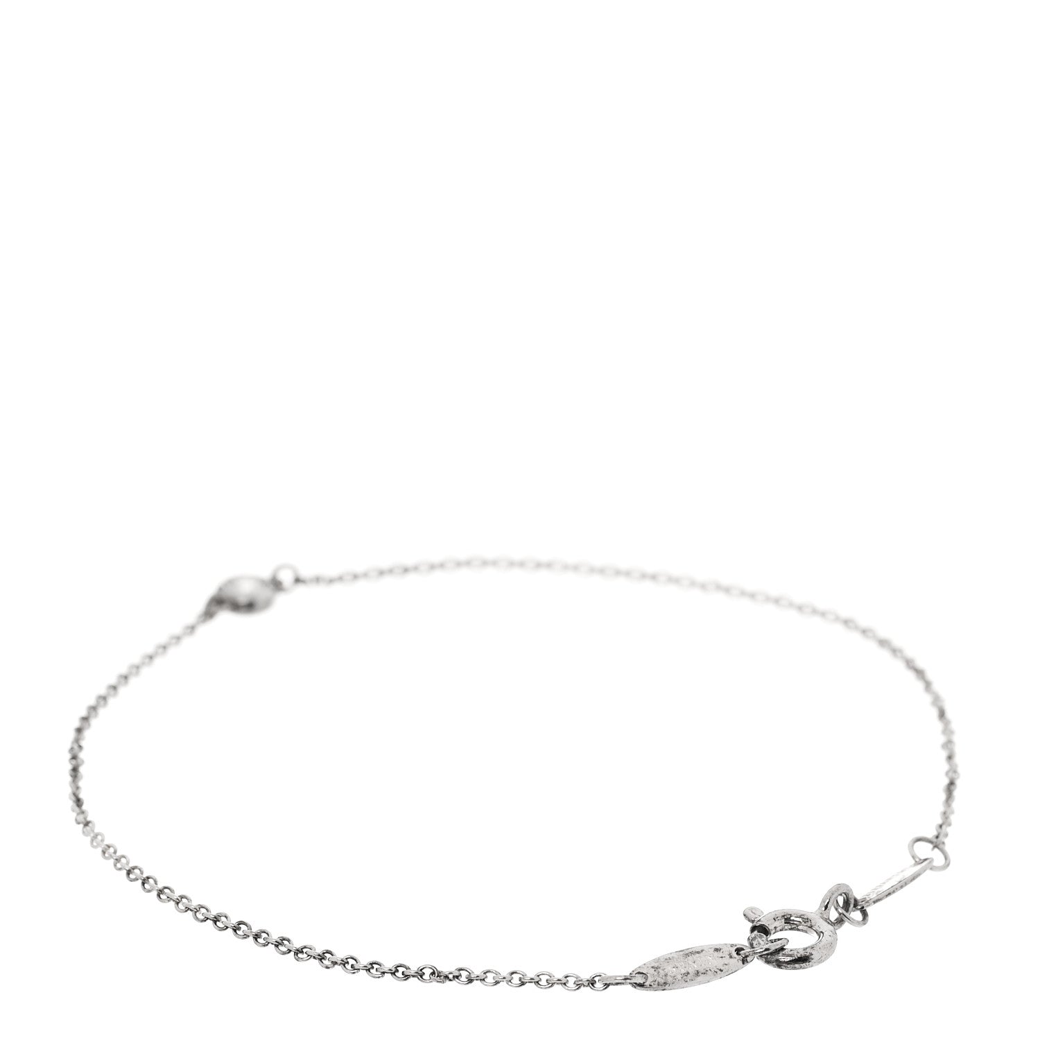 Tiffany Sterling Silver Diamond .05ct Elsa Peretti Diamonds by the Yard Bracelet 2 of 6