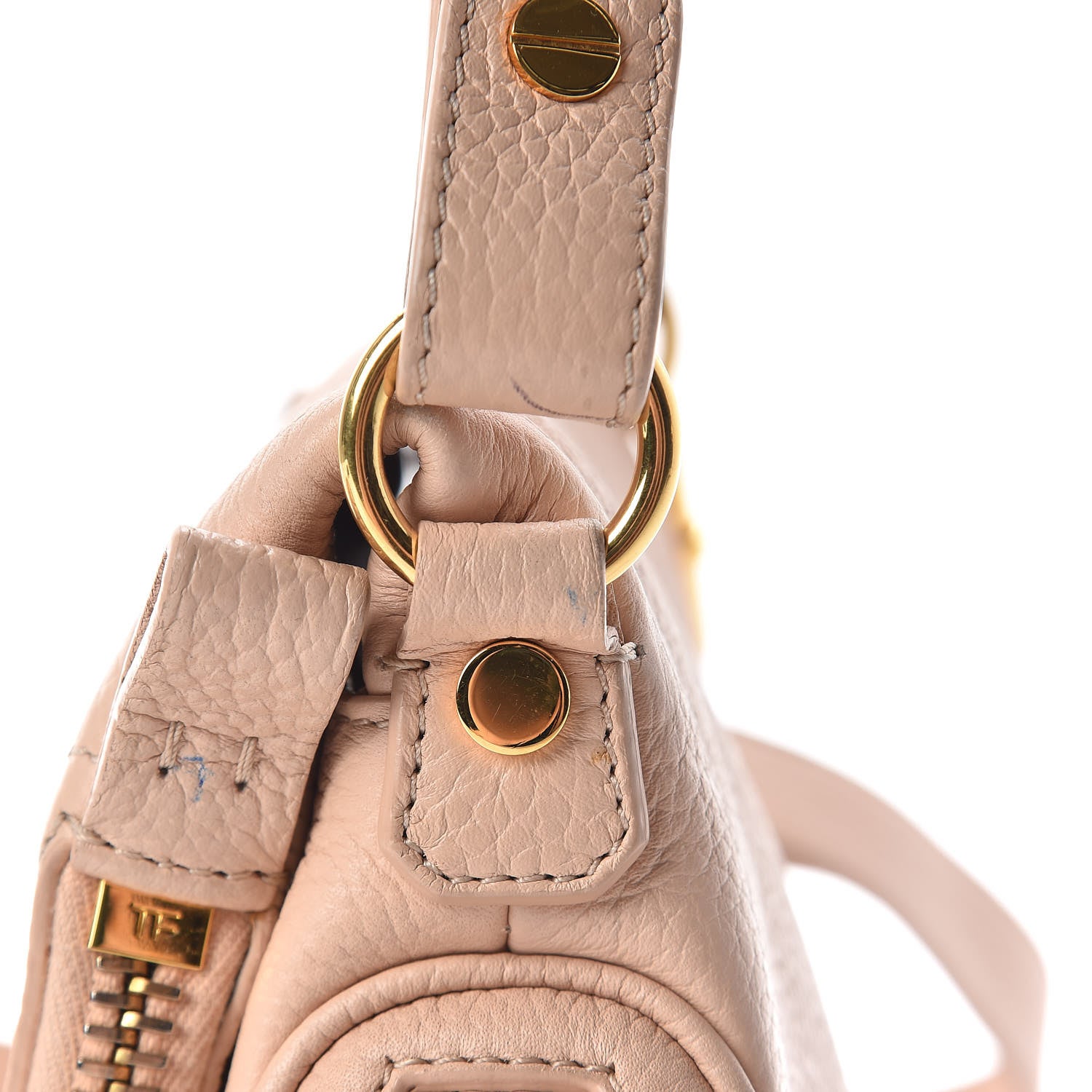 Tom Ford Pebbled Calfskin Jennifer Mini Crossbody Bag Blush Nude 13 of 17