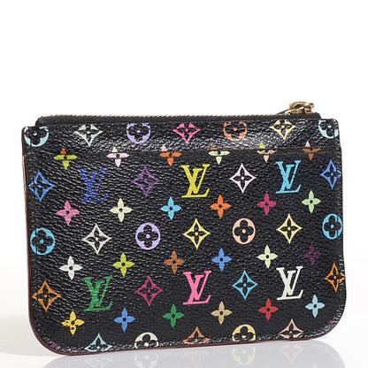 Louis Vuitton Monogram Multicolor Key Pouch Black Grenade 3 of 7