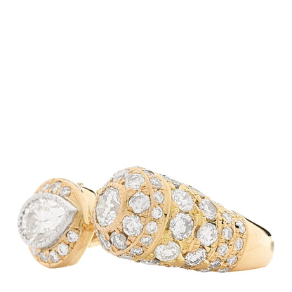 Parker & West by FASHIONPHILE 18K Yellow Gold Diamond 2.49ctw Split Ring  50 5.25 3 of 9