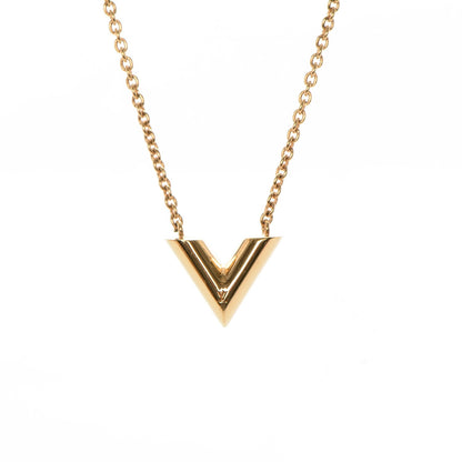 Louis Vuitton Essential V Necklace Gold 3 of 6