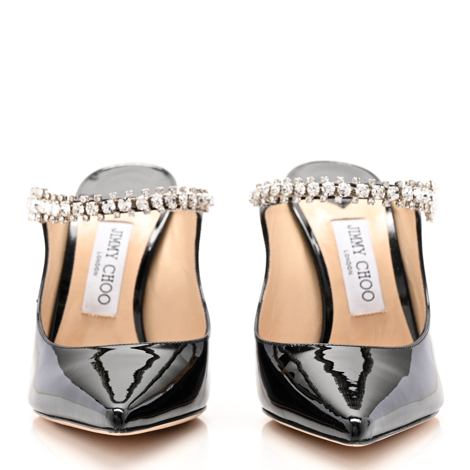 Jimmy Choo Patent Crystal Bing 100 Pumps 39.5 Black 2 of 9