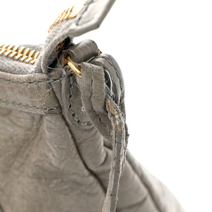 Balenciaga Agneau Giant 12 Gold Hardware Flat Crossbody Gris Pyrite 14 of 16