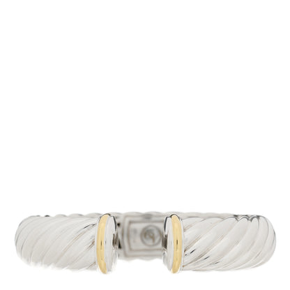David Yurman Sterling Silver 18K Yellow Gold 15mm Waverly Bracelet 1 of 4